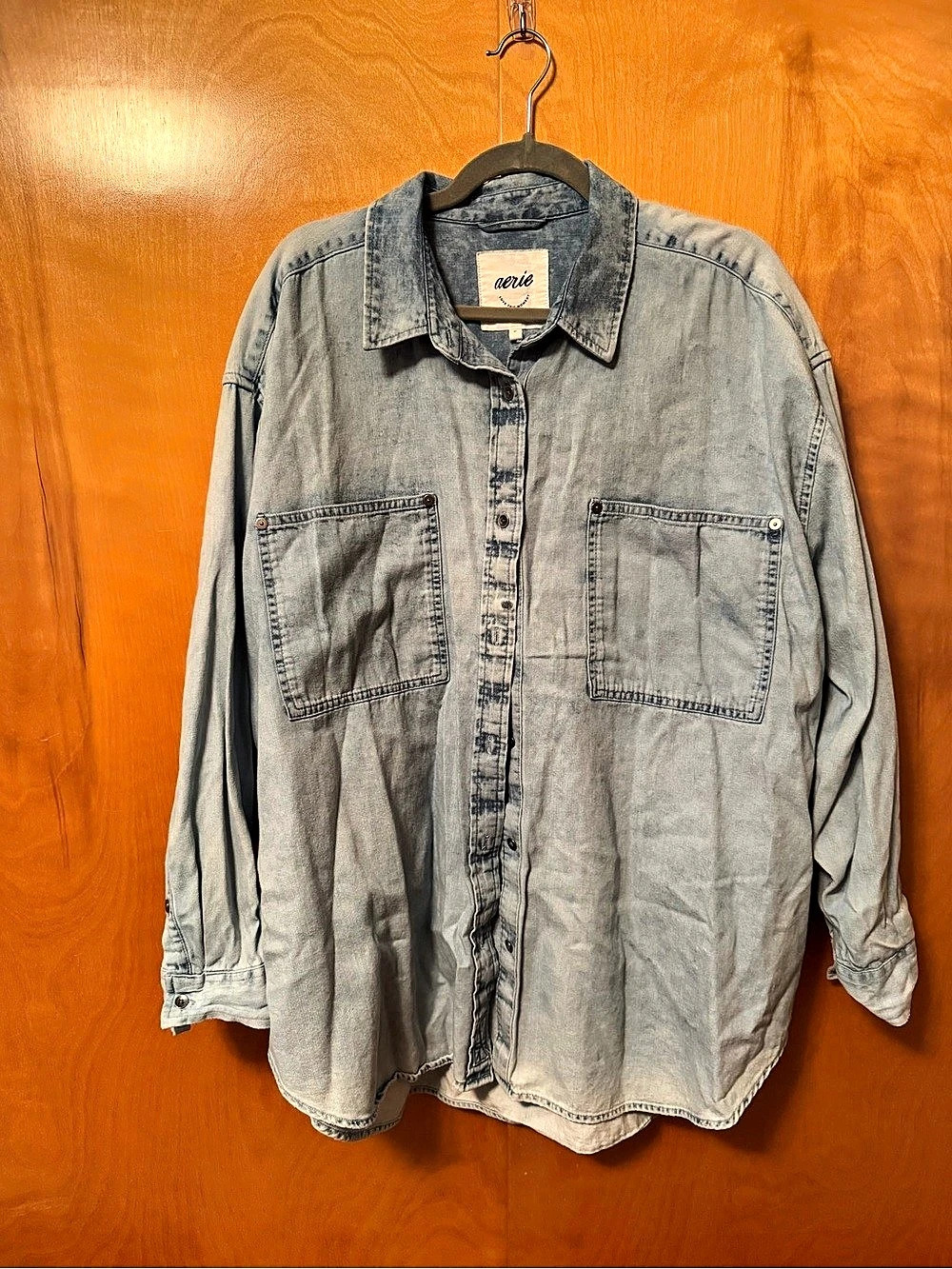 aerie Denim Button Down Shirt